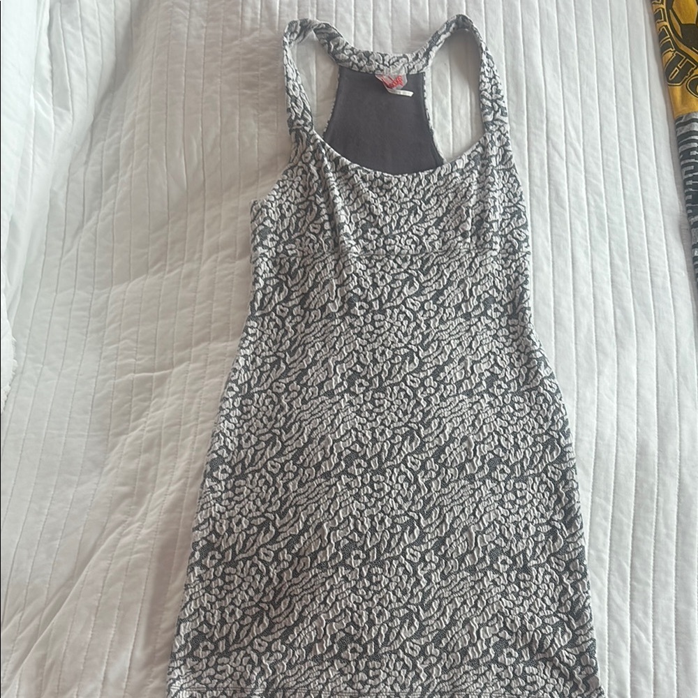 Free People Black and White Patterned Dress